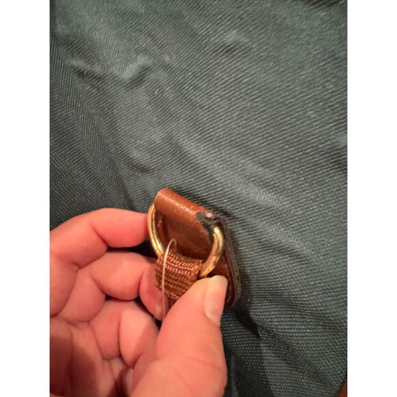 Polo Ralph Lauren Green Canvas Duffel Bag Leather Straps 90s 21" - Picture 5 of 8